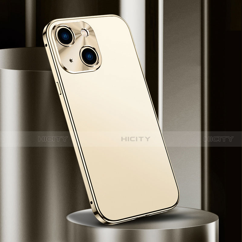 Custodia Lusso Alluminio Cover M02 per Apple iPhone 15 Plus Oro