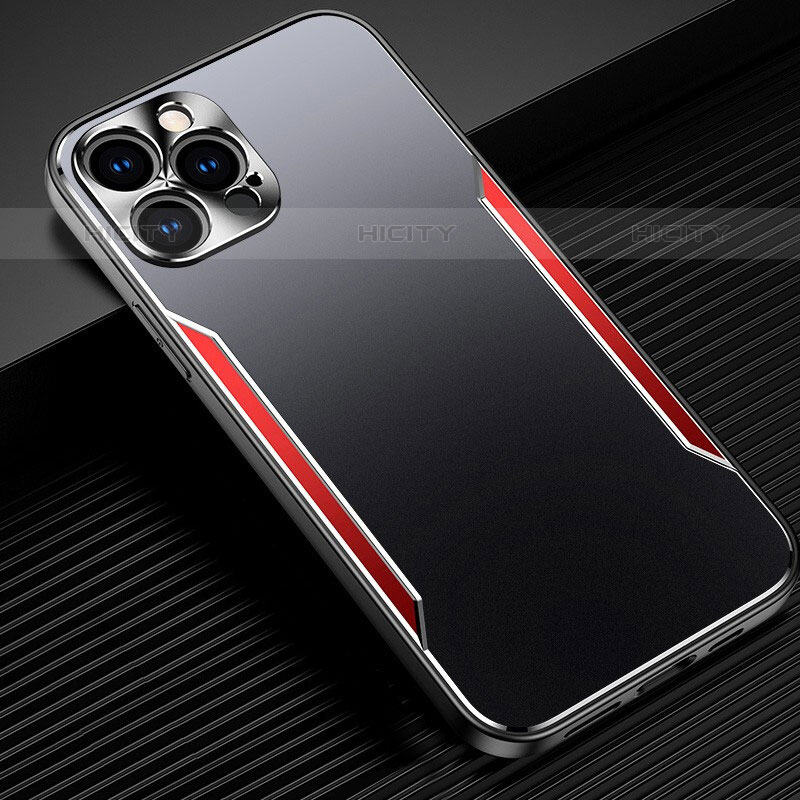 Custodia Lusso Alluminio Cover M05 per Apple iPhone 15 Pro Max Rosso