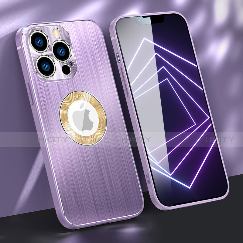 Custodia Lusso Alluminio Cover M08 per Apple iPhone 13 Pro Max Viola