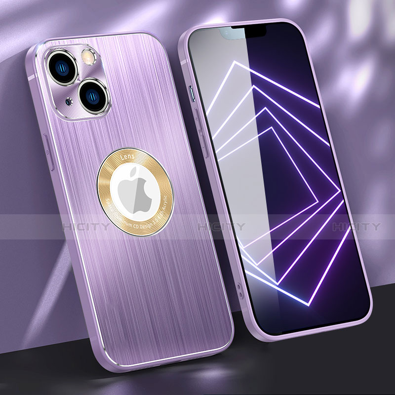 Custodia Lusso Alluminio Cover M08 per Apple iPhone 14 Plus Viola