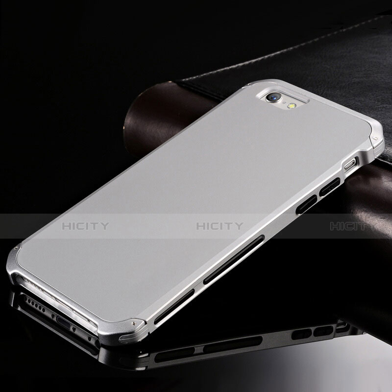 Custodia Lusso Alluminio Cover per Apple iPhone 6 Plus Argento