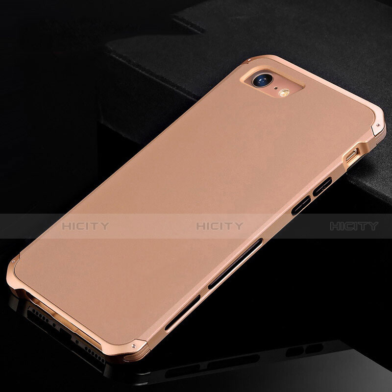 Custodia Lusso Alluminio Cover per Apple iPhone 7 Oro