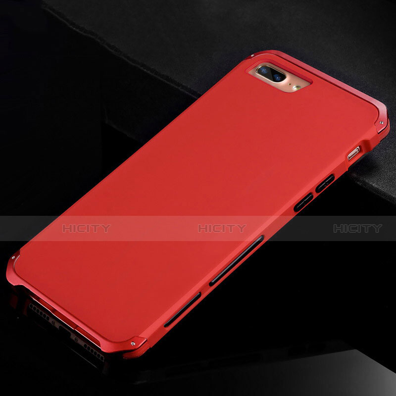 Custodia Lusso Alluminio Cover per Apple iPhone 7 Plus Rosso