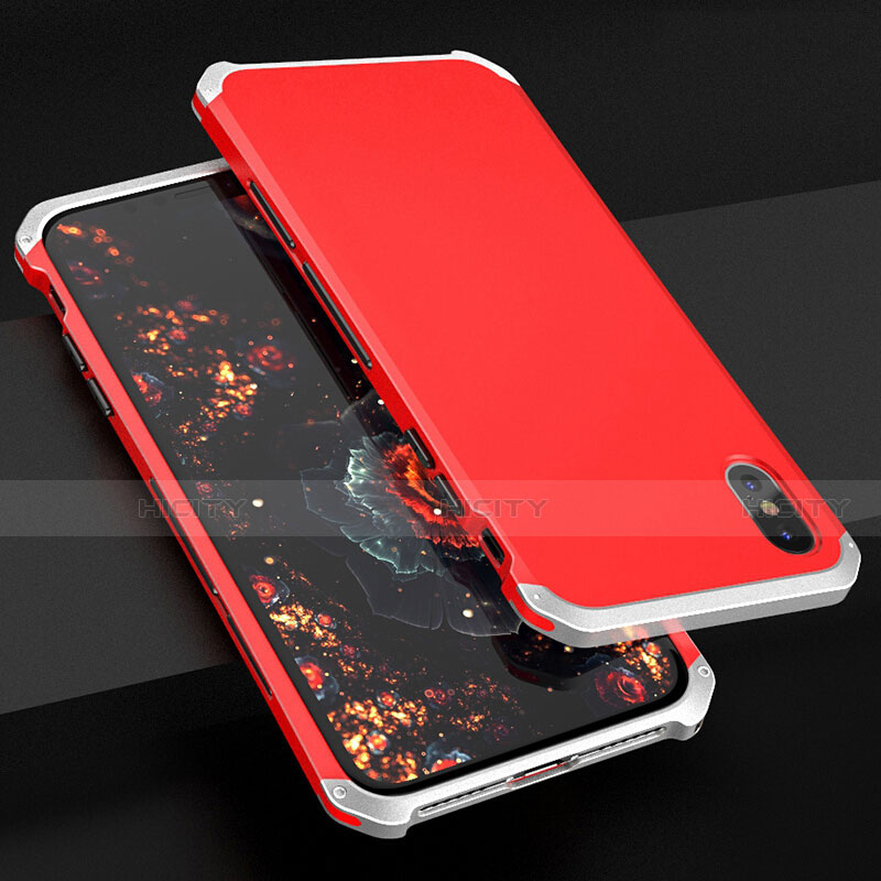 Custodia Lusso Alluminio Cover per Apple iPhone X Colorato