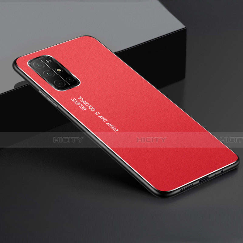 Custodia Lusso Alluminio Cover per Huawei Honor 30S Rosso