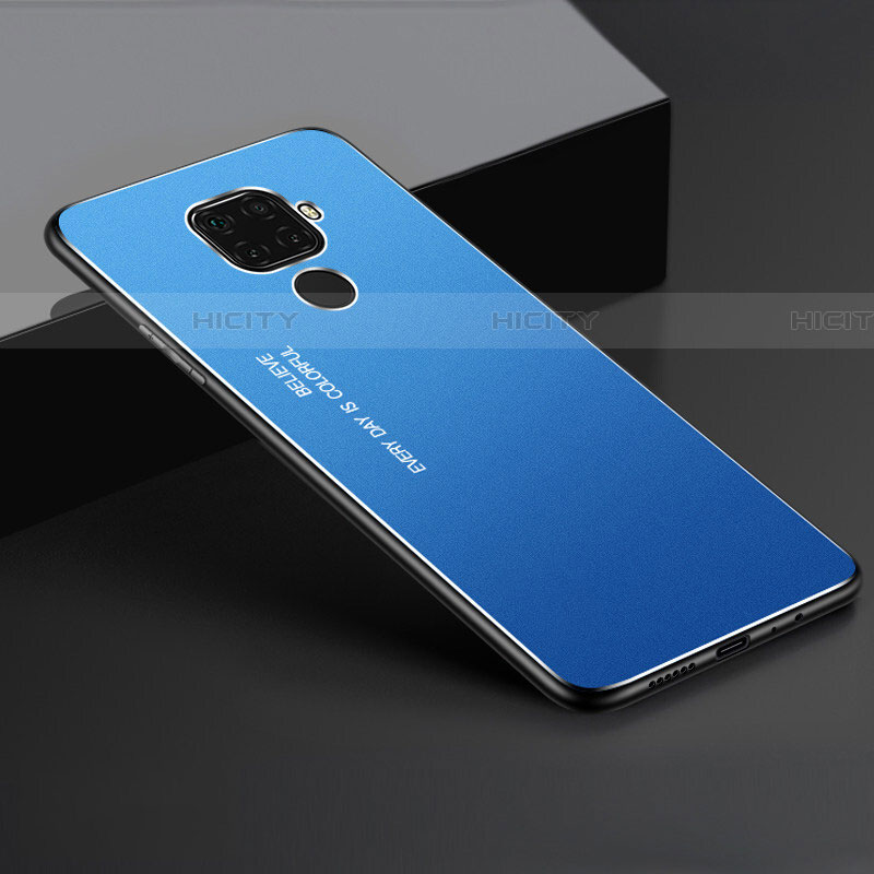 Custodia Lusso Alluminio Cover per Huawei Nova 5i Pro Blu