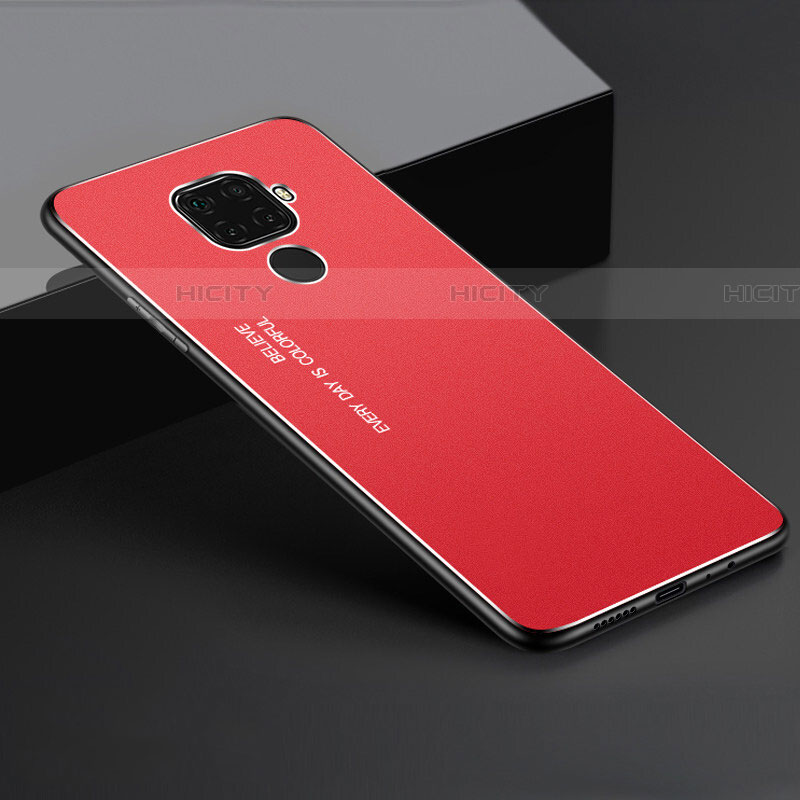 Custodia Lusso Alluminio Cover per Huawei Nova 5i Pro Rosso