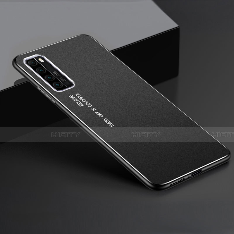 Custodia Lusso Alluminio Cover per Huawei Nova 7 5G Nero