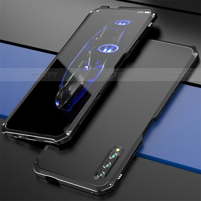 Custodia Lusso Alluminio Cover per Huawei P Smart Pro (2019) Nero