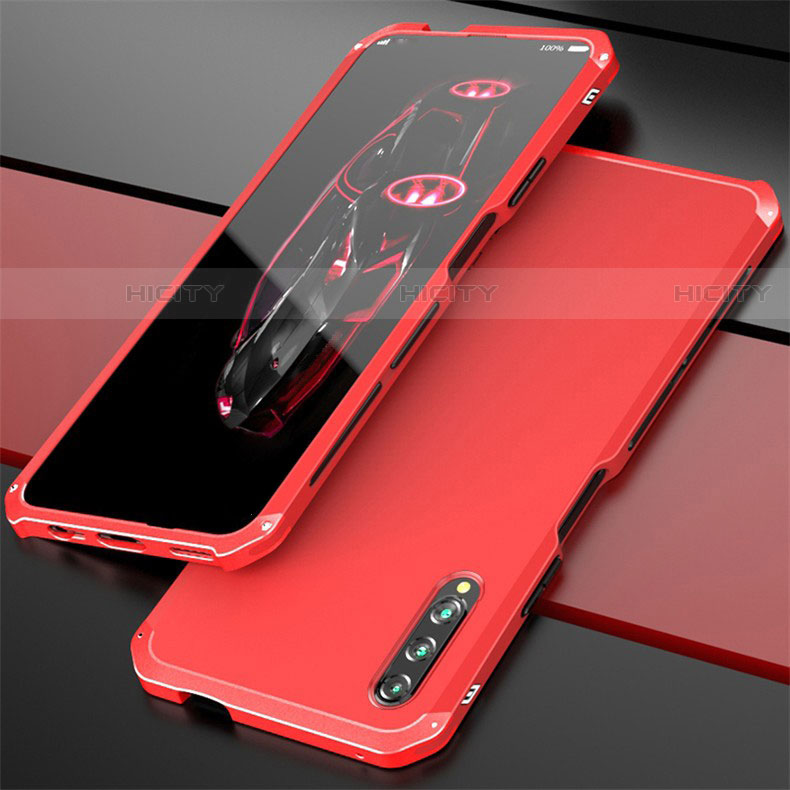 Custodia Lusso Alluminio Cover per Huawei P Smart Pro (2019) Rosso