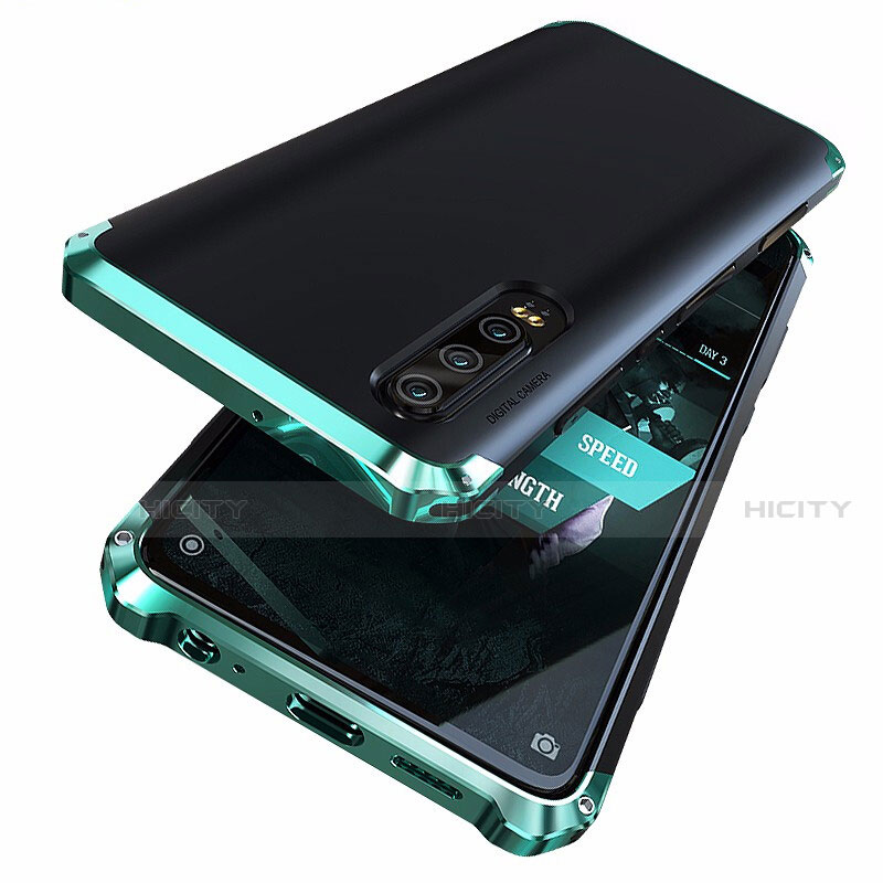 Custodia Lusso Alluminio Cover per Huawei P30 Verde