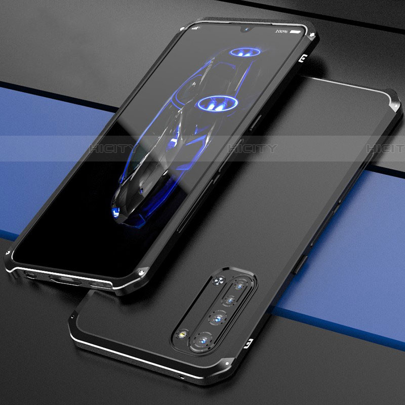 Custodia Lusso Alluminio Cover per Oppo Find X2 Lite Nero