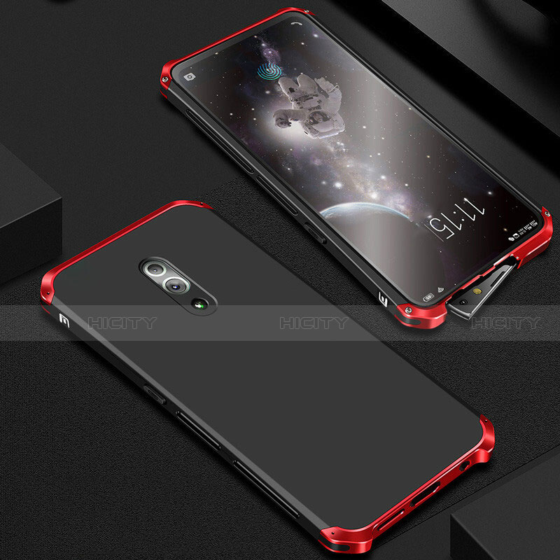 Custodia Lusso Alluminio Cover per Oppo Reno 10X Zoom Rosso