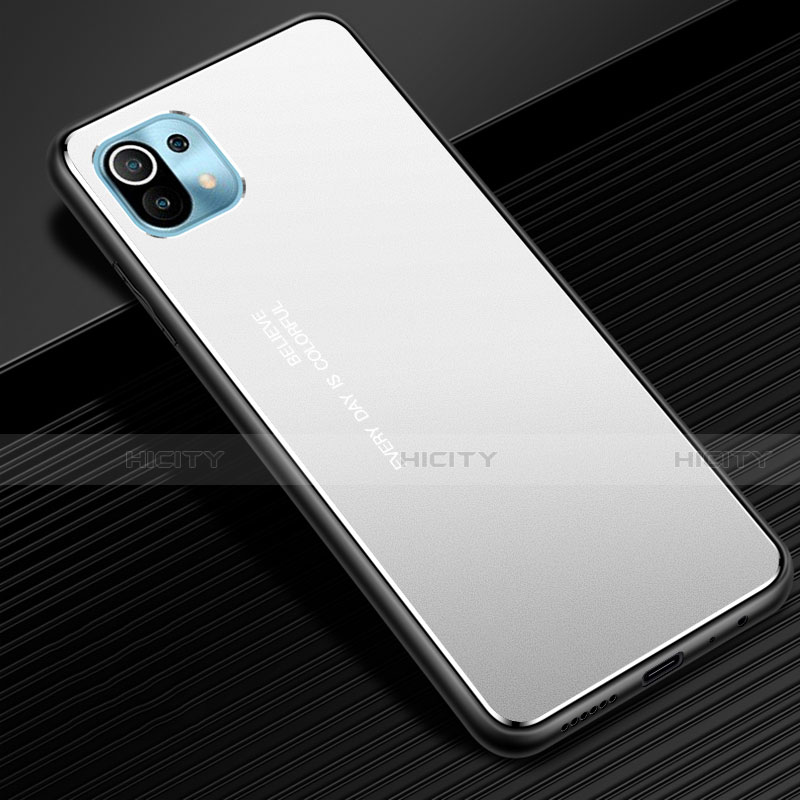 Custodia Lusso Alluminio Cover per Xiaomi Mi 11 5G Argento