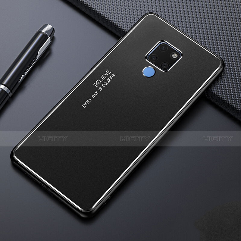 Custodia Lusso Alluminio Cover T01 per Huawei Mate 20 Nero