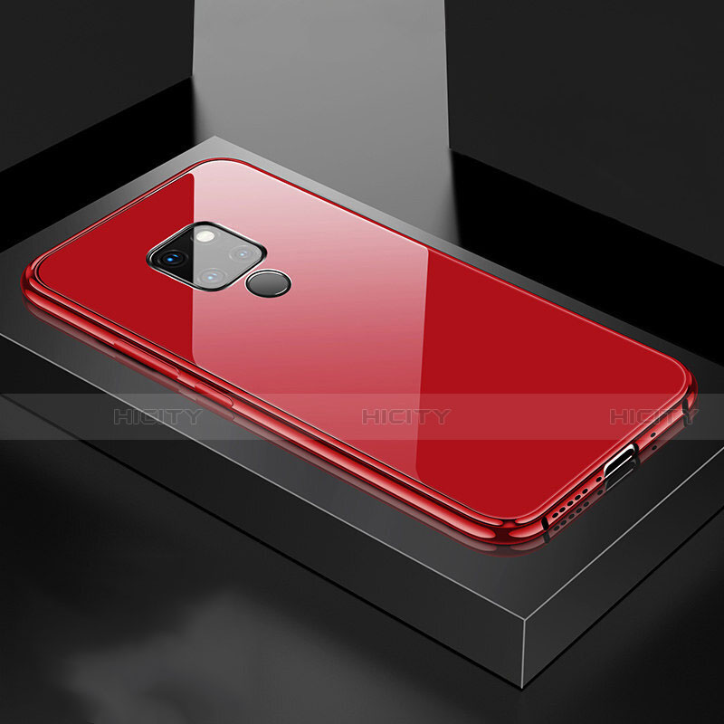 Custodia Lusso Alluminio Cover T01 per Huawei Mate 20 X 5G Rosso