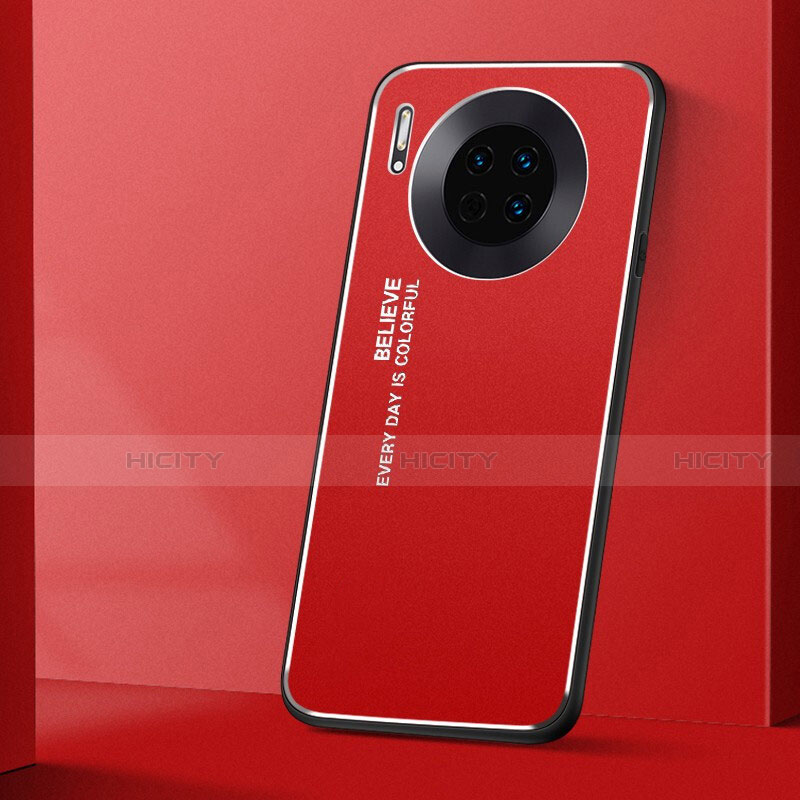 Custodia Lusso Alluminio Cover T01 per Huawei Mate 30 5G Rosso