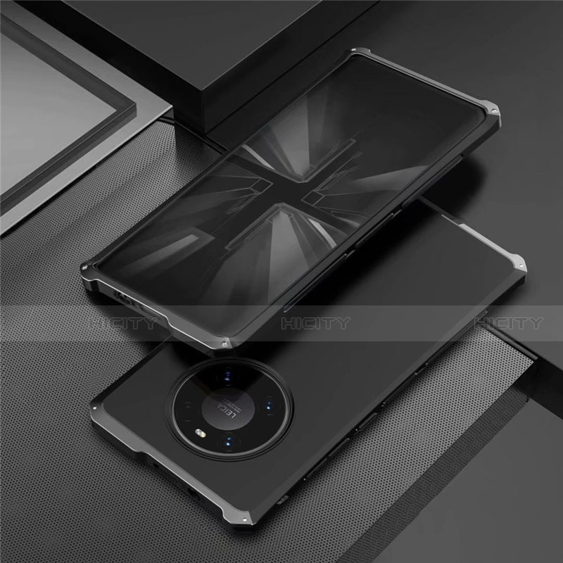 Custodia Lusso Alluminio Cover T01 per Huawei Mate 40E Pro 4G Nero