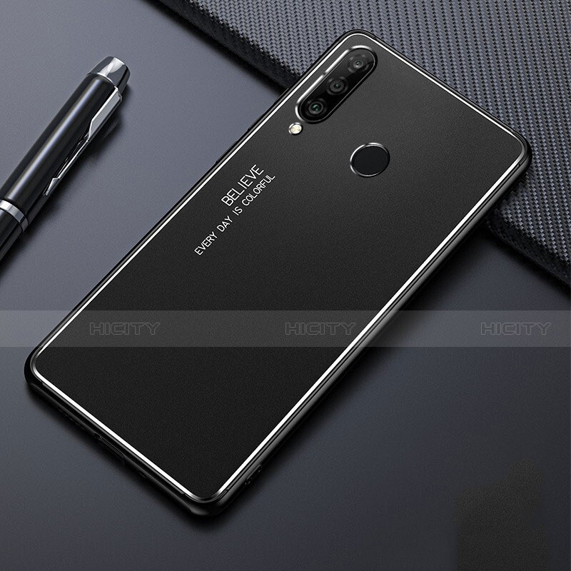 Custodia Lusso Alluminio Cover T01 per Huawei Nova 4e Nero