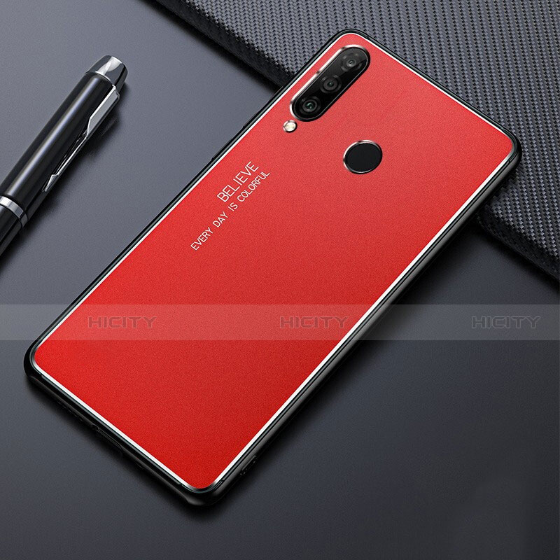 Custodia Lusso Alluminio Cover T01 per Huawei Nova 4e Rosso