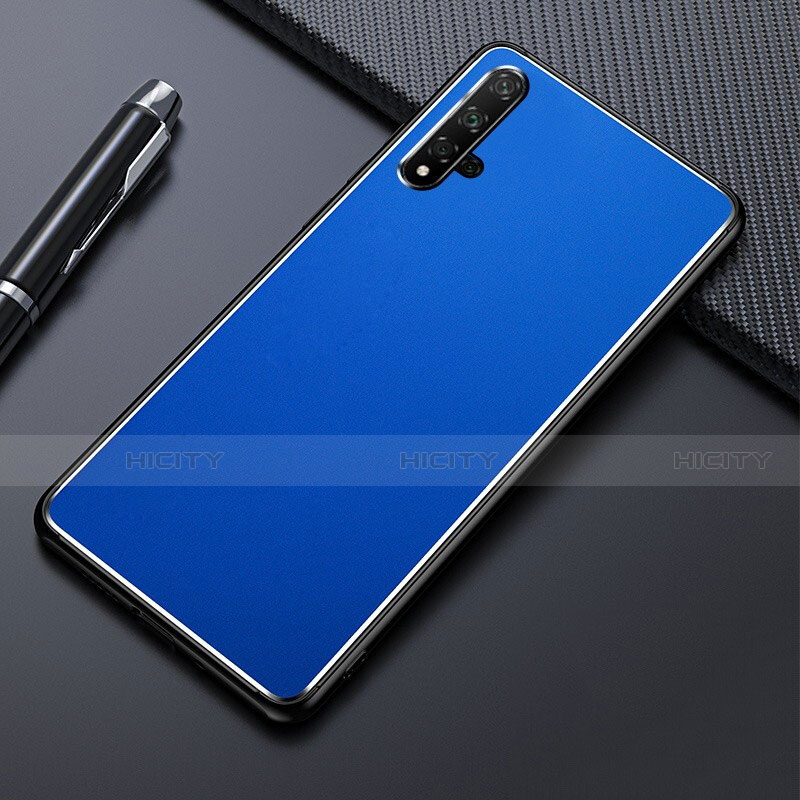 Custodia Lusso Alluminio Cover T01 per Huawei Nova 5T Blu