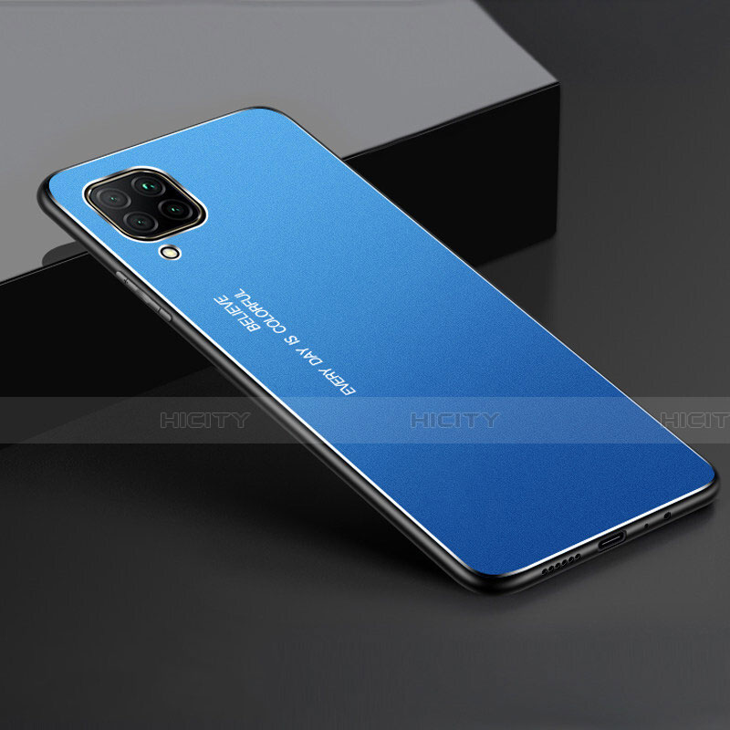 Custodia Lusso Alluminio Cover T01 per Huawei Nova 6 SE Blu