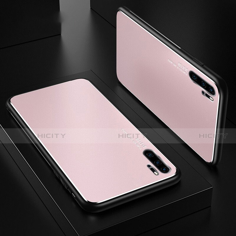 Custodia Lusso Alluminio Cover T01 per Huawei P30 Pro New Edition Rosa