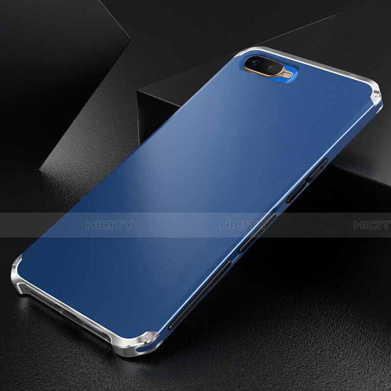 Custodia Lusso Alluminio Cover T01 per Oppo R15X Blu