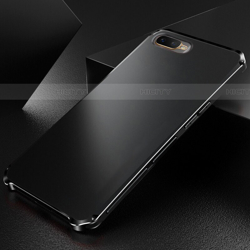 Custodia Lusso Alluminio Cover T01 per Oppo R17 Neo Nero