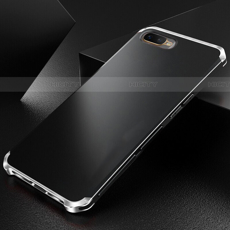 Custodia Lusso Alluminio Cover T01 per Oppo RX17 Neo Argento