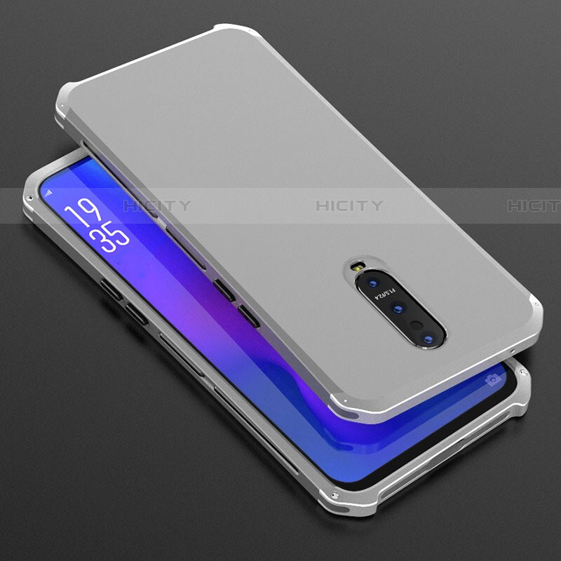 Custodia Lusso Alluminio Cover T01 per Oppo RX17 Pro Argento