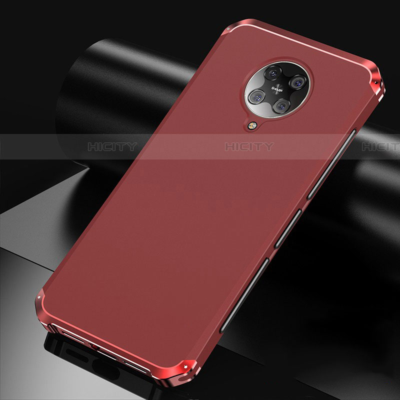 Custodia Lusso Alluminio Cover T01 per Xiaomi Poco F2 Pro Rosso