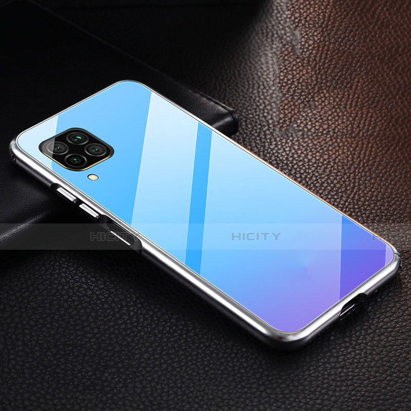 Custodia Lusso Alluminio Cover T02 per Huawei Nova 6 SE Cielo Blu