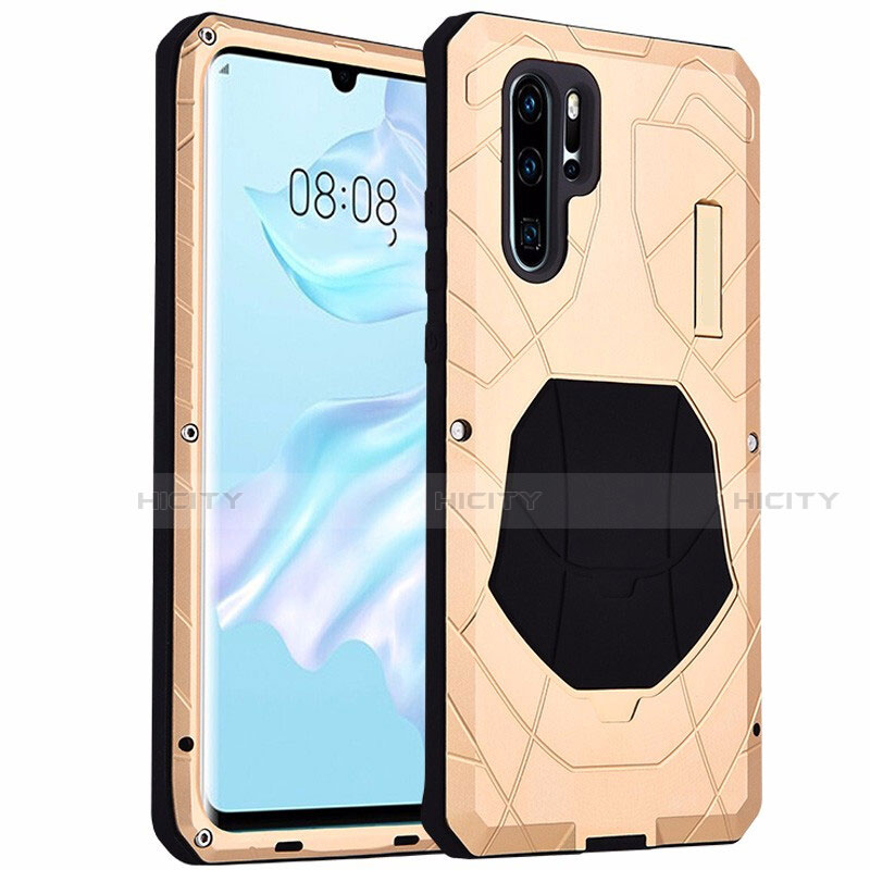 Custodia Lusso Alluminio Cover T02 per Huawei P30 Pro Oro