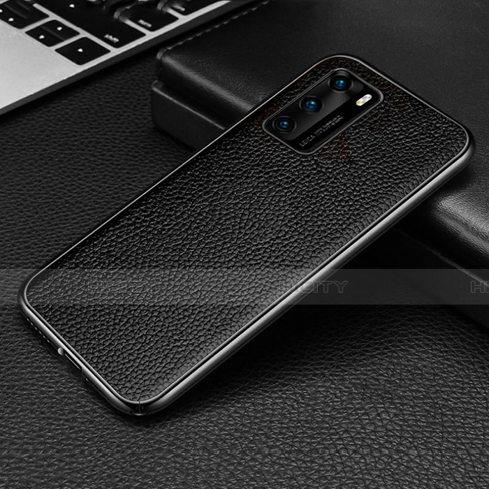 Custodia Lusso Alluminio Cover T02 per Huawei P40 Nero