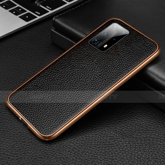 Custodia Lusso Alluminio Cover T02 per Huawei P40 Pro+ Plus Oro e Nero