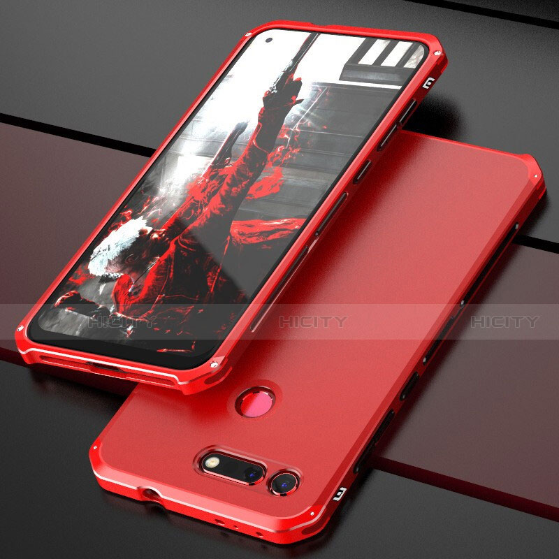 Custodia Lusso Alluminio Cover T03 per Huawei Honor V20 Rosso