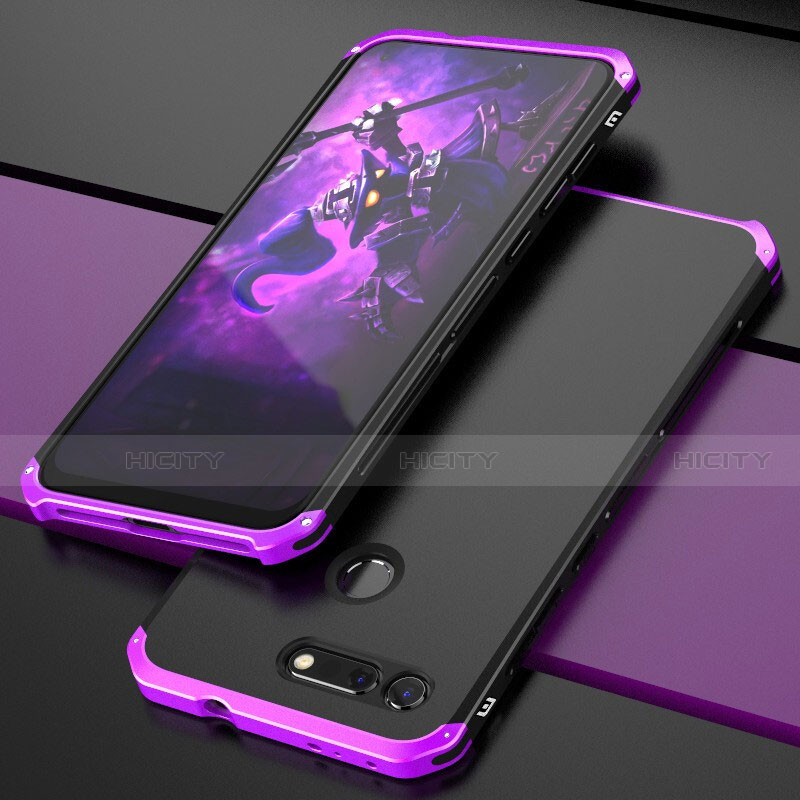 Custodia Lusso Alluminio Cover T03 per Huawei Honor V20 Viola