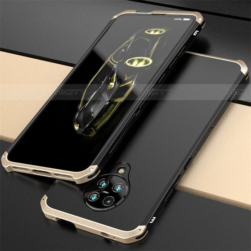 Custodia Lusso Alluminio Cover T03 per Xiaomi Poco F2 Pro Oro