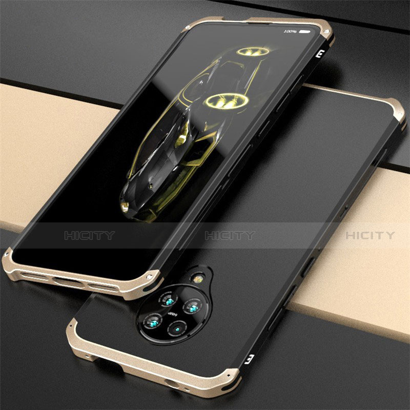 Custodia Lusso Alluminio Cover T03 per Xiaomi Redmi K30 Pro Zoom Oro