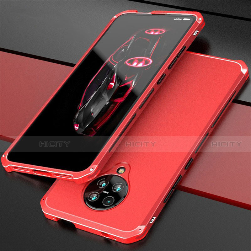 Custodia Lusso Alluminio Cover T03 per Xiaomi Redmi K30 Pro Zoom Rosso