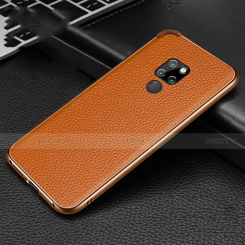 Custodia Lusso Alluminio Cover T04 per Huawei Mate 20 Arancione