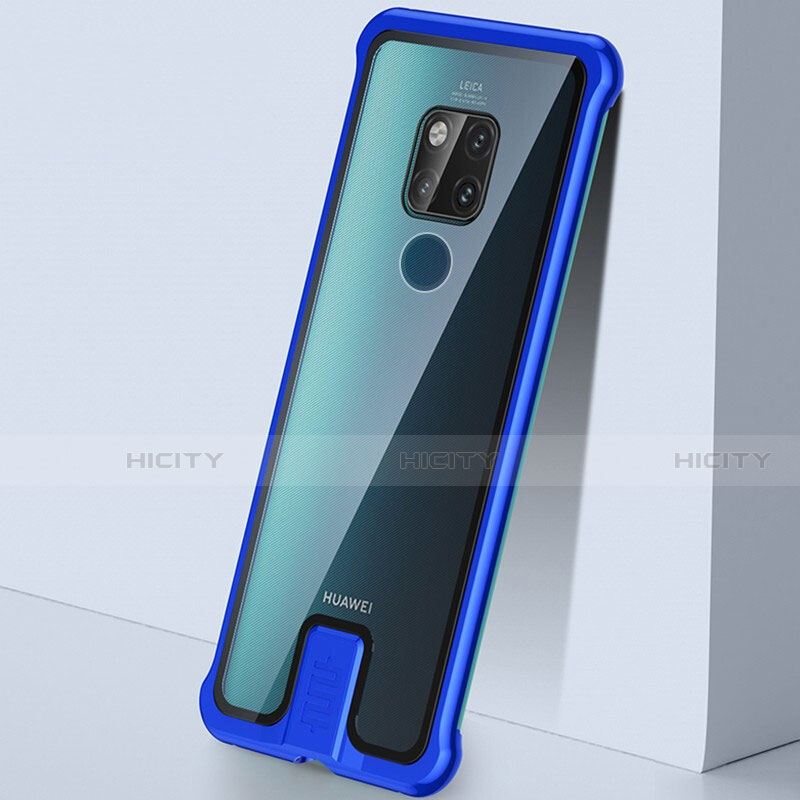 Custodia Lusso Alluminio Cover T04 per Huawei Mate 20 X 5G Blu