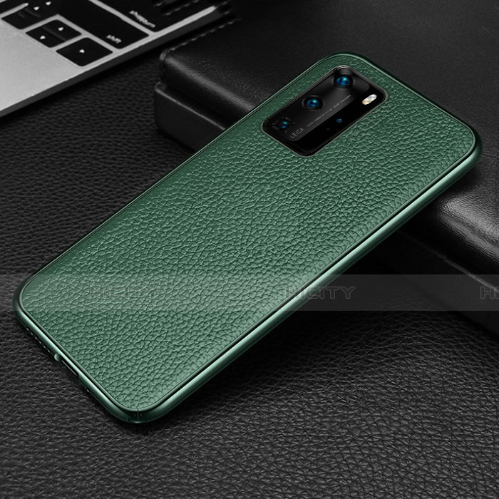 Custodia Lusso Alluminio Cover T04 per Huawei P40 Pro Verde