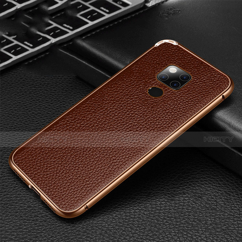 Custodia Lusso Alluminio Cover T08 per Huawei Mate 20 X 5G Marrone