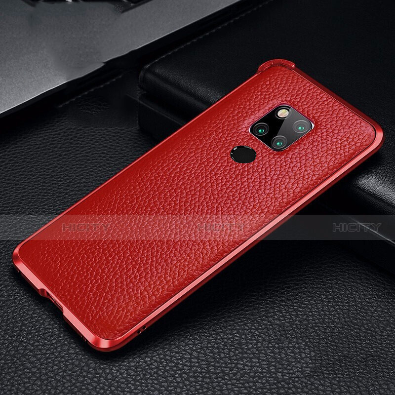 Custodia Lusso Alluminio Cover T08 per Huawei Mate 20 X 5G Rosso