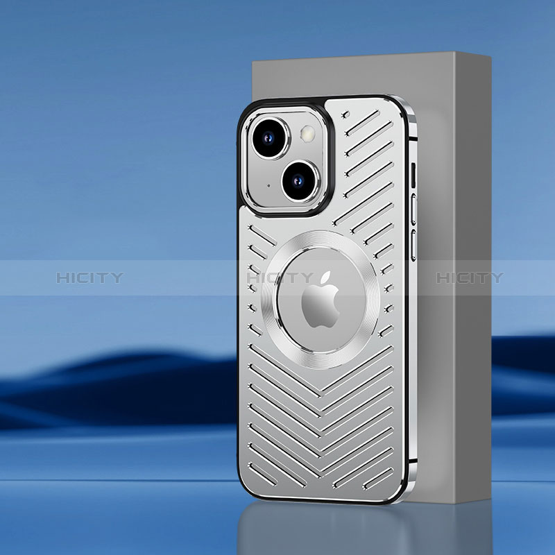 Custodia Lusso Alluminio e Silicone Laterale Cover con Mag-Safe Magnetic AC1 per Apple iPhone 14