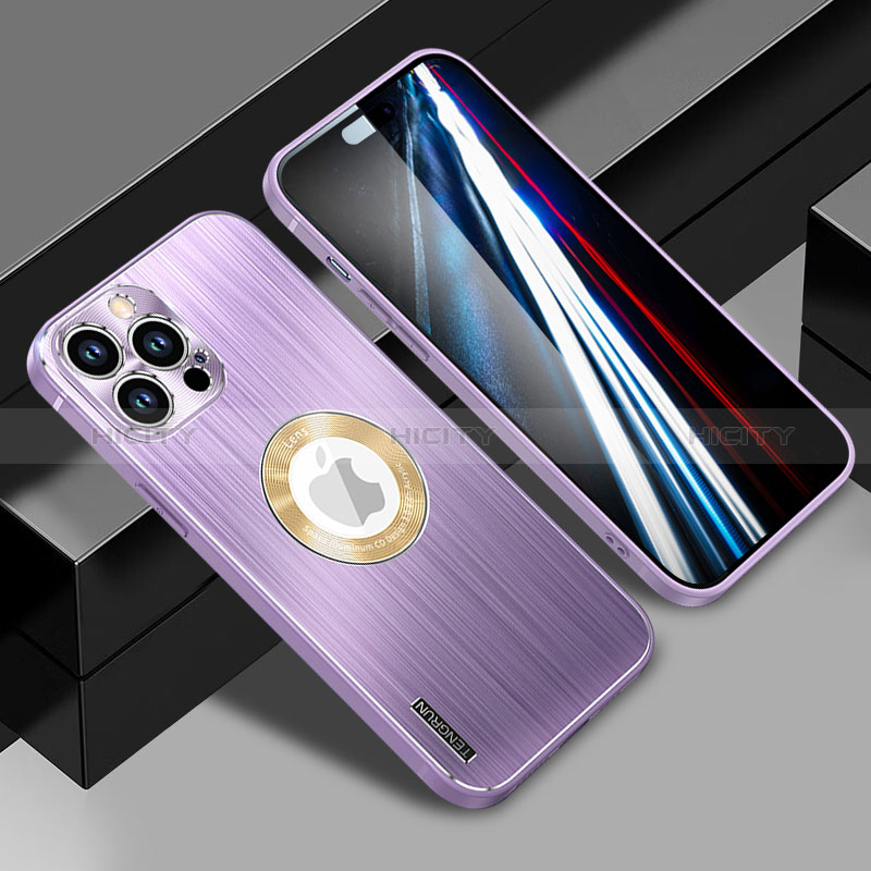 Custodia Lusso Alluminio e Silicone Laterale Cover con Mag-Safe Magnetic JL1 per Apple iPhone 14 Pro Max