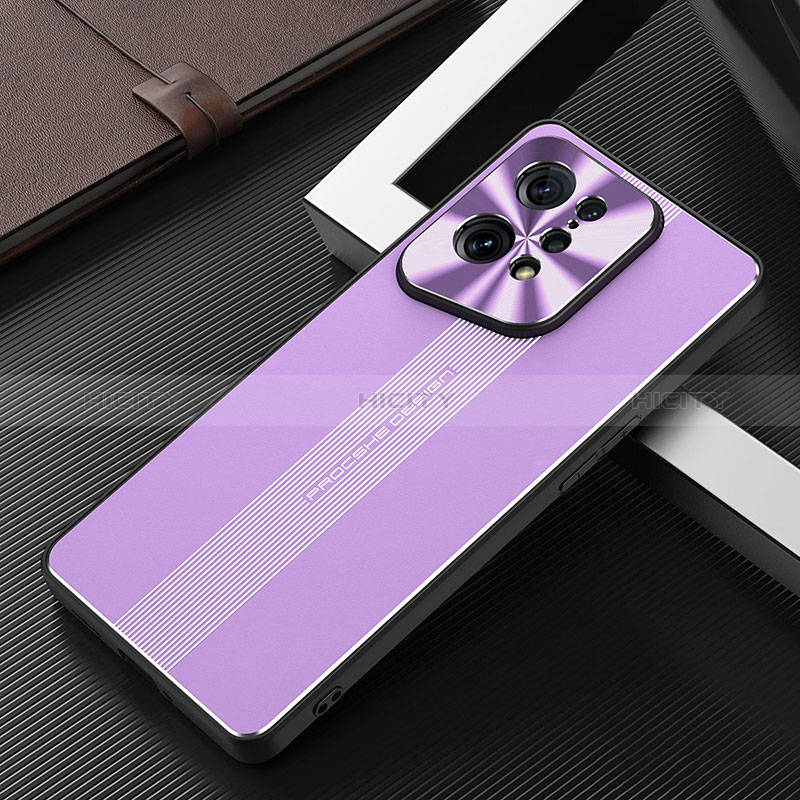 Custodia Lusso Alluminio e Silicone Laterale Cover J01 per Oppo Find X5 5G