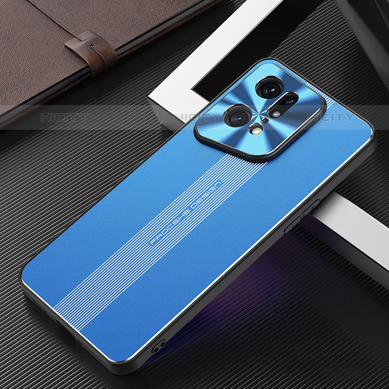 Custodia Lusso Alluminio e Silicone Laterale Cover J01 per Oppo Find X5 Pro 5G